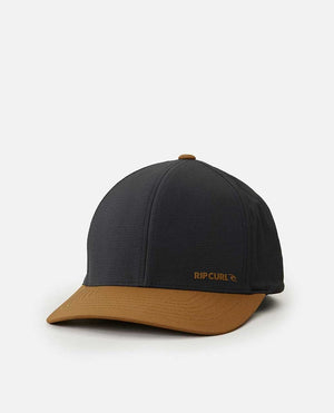 Rip Curl Vaporcool Phaser Flexfit Hat-Black/Tan
