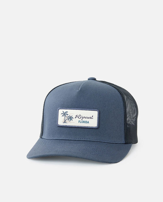 Rip Curl Desto Curve Trucker Hat-Washed Black Florida