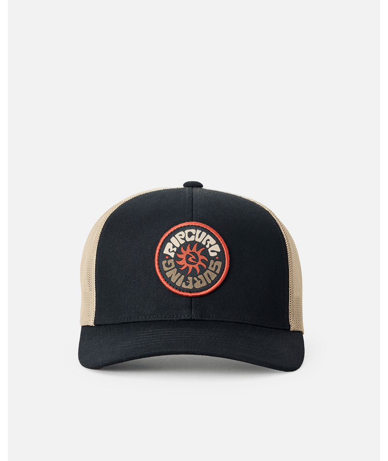 Rip Curl Custom Curve Trucker Hat-Black/Khaki