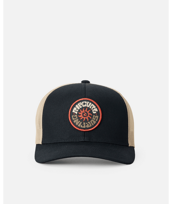 Rip Curl Custom Curve Trucker Hat-Black/Khaki