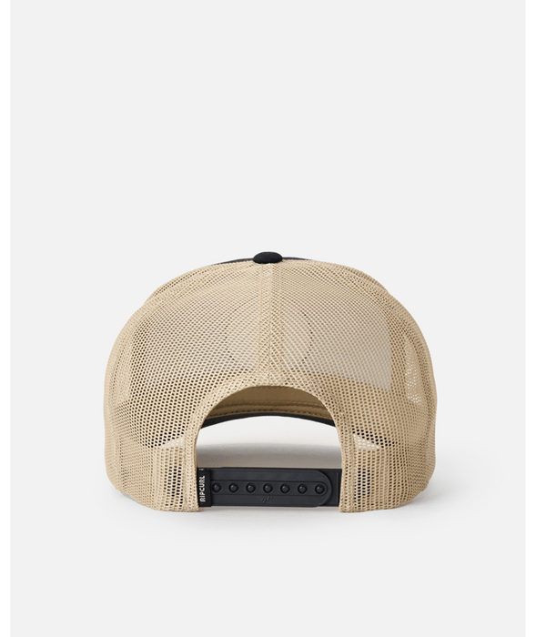 Rip Curl Custom Curve Trucker Hat-Black/Khaki