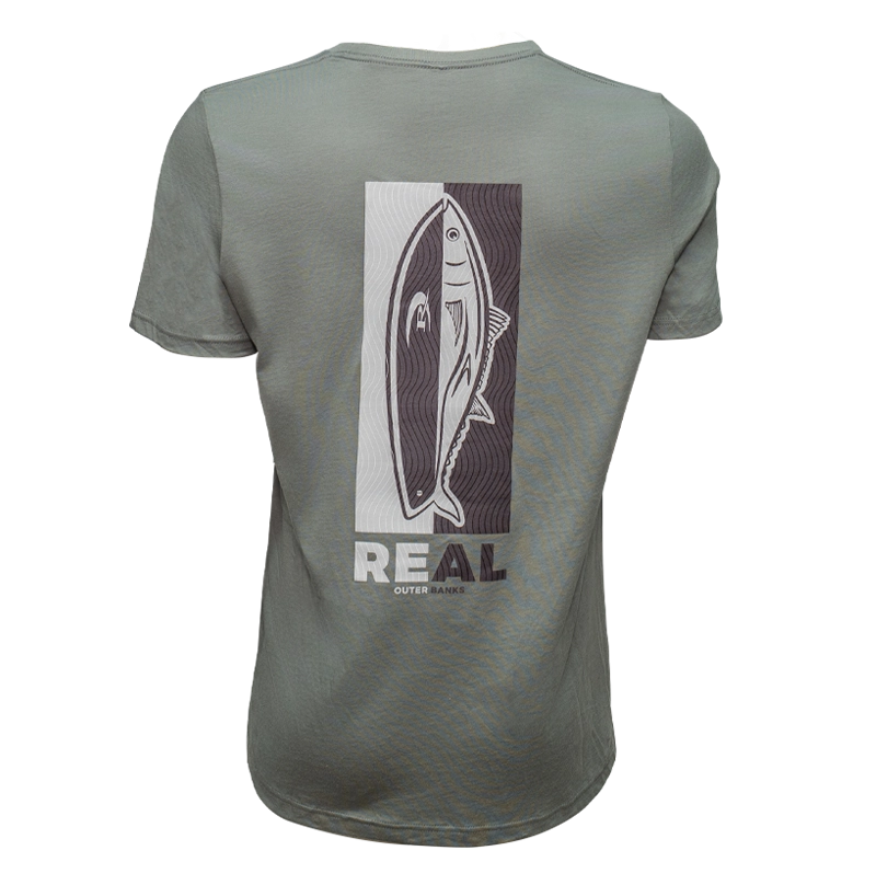 REAL 1 Fish, 2 Fish Tee-Blue Storm