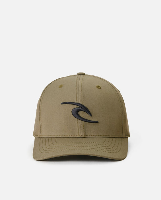 Rip Curl Tepan 2.0 Flexfit Cap Hat-Olive