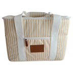 Local Beach Packable Canvas Stripe Cooler-Golden Haze