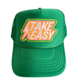 Local Beach Take It Easy Patch Trucker Hat-Kelly Green