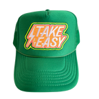 Local Beach Take It Easy Patch Trucker Hat-Kelly Green