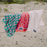 Local Beach Checker Beach & Bath Towel-Coral/Lavender