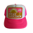 Local Beach Youth Stay Golden Trucker Hat-Pink/White