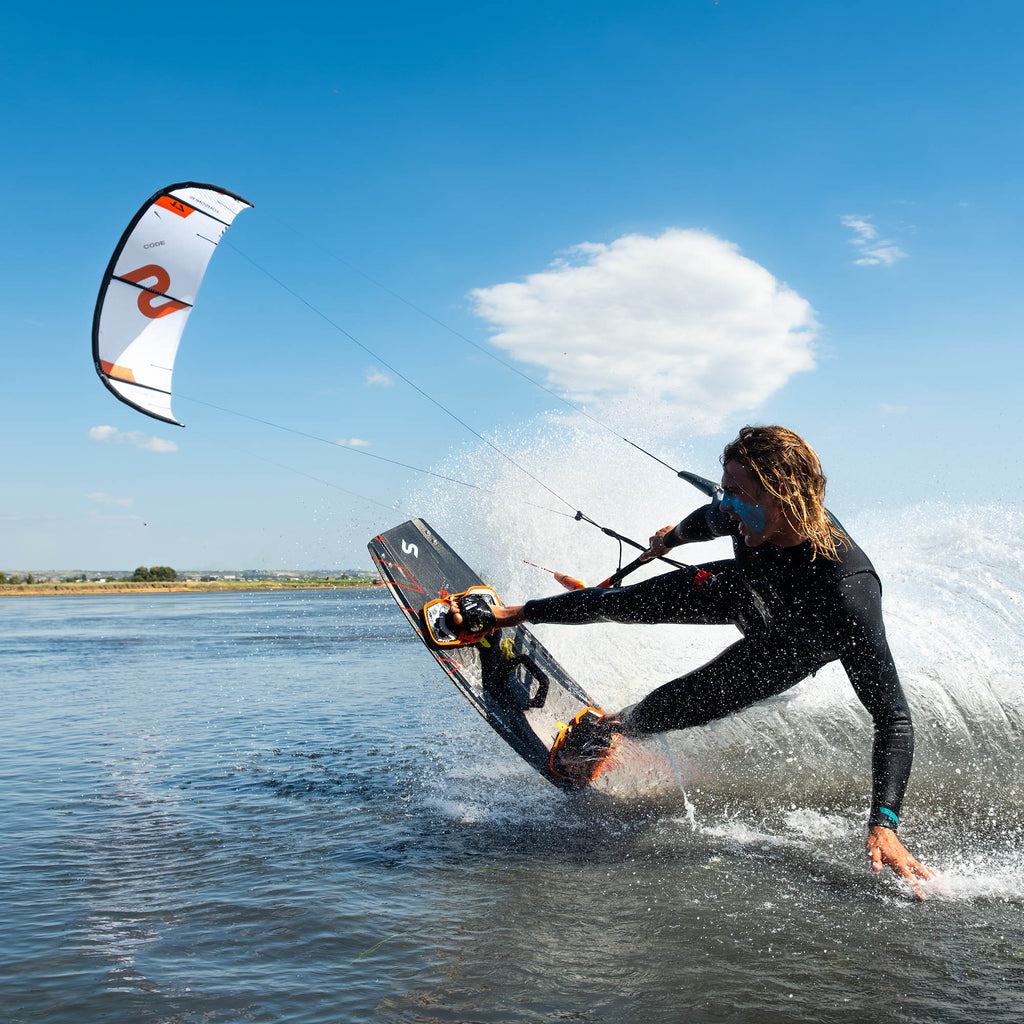 Slingshot Code V3 Kite - White in action