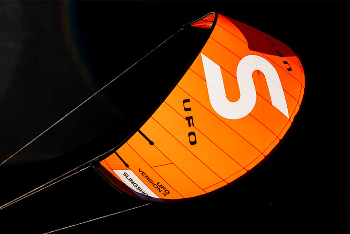 Slingshot UFO V4 Kite - Orange canopy close-up