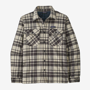 Patagonia Insulated OC MW Fjord Flannel L/S Shirt-Ice Caps: Smolder Blue