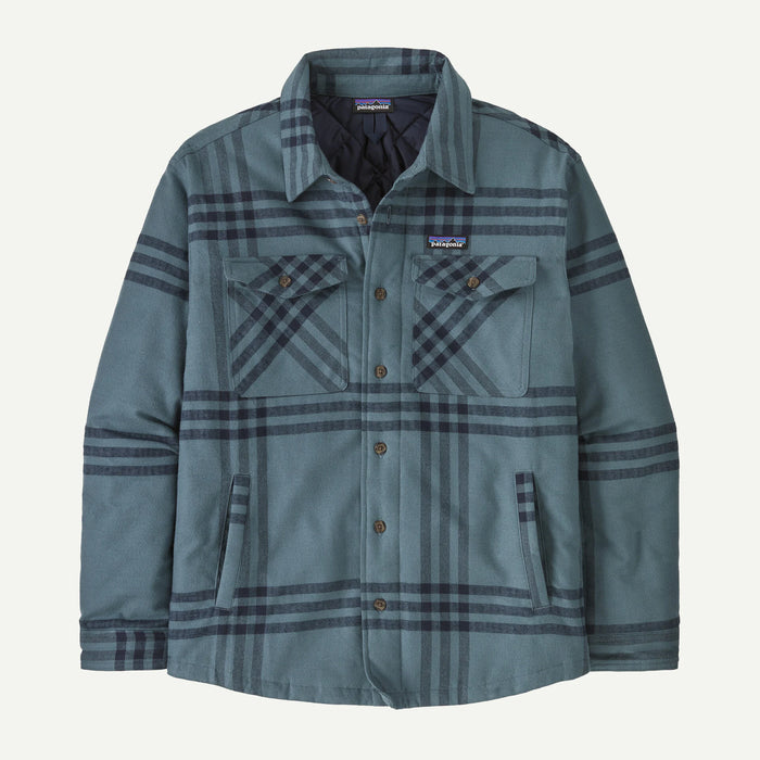 Patagonia LW Insulated Fjord Flannel L/S Shirt-Defend: Plume Grey REAL Watersports Patagonia LW Insulated Fjord Flannel L/S Shirt-Defend: Plume Grey REAL Watersports