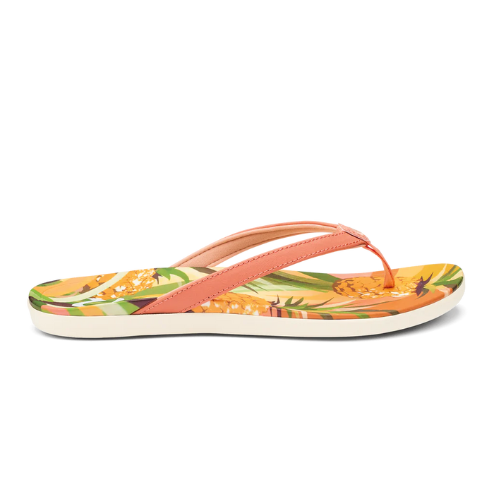 Olukai Ho'opio Hau Sandal-Shell Coral/Pineapple