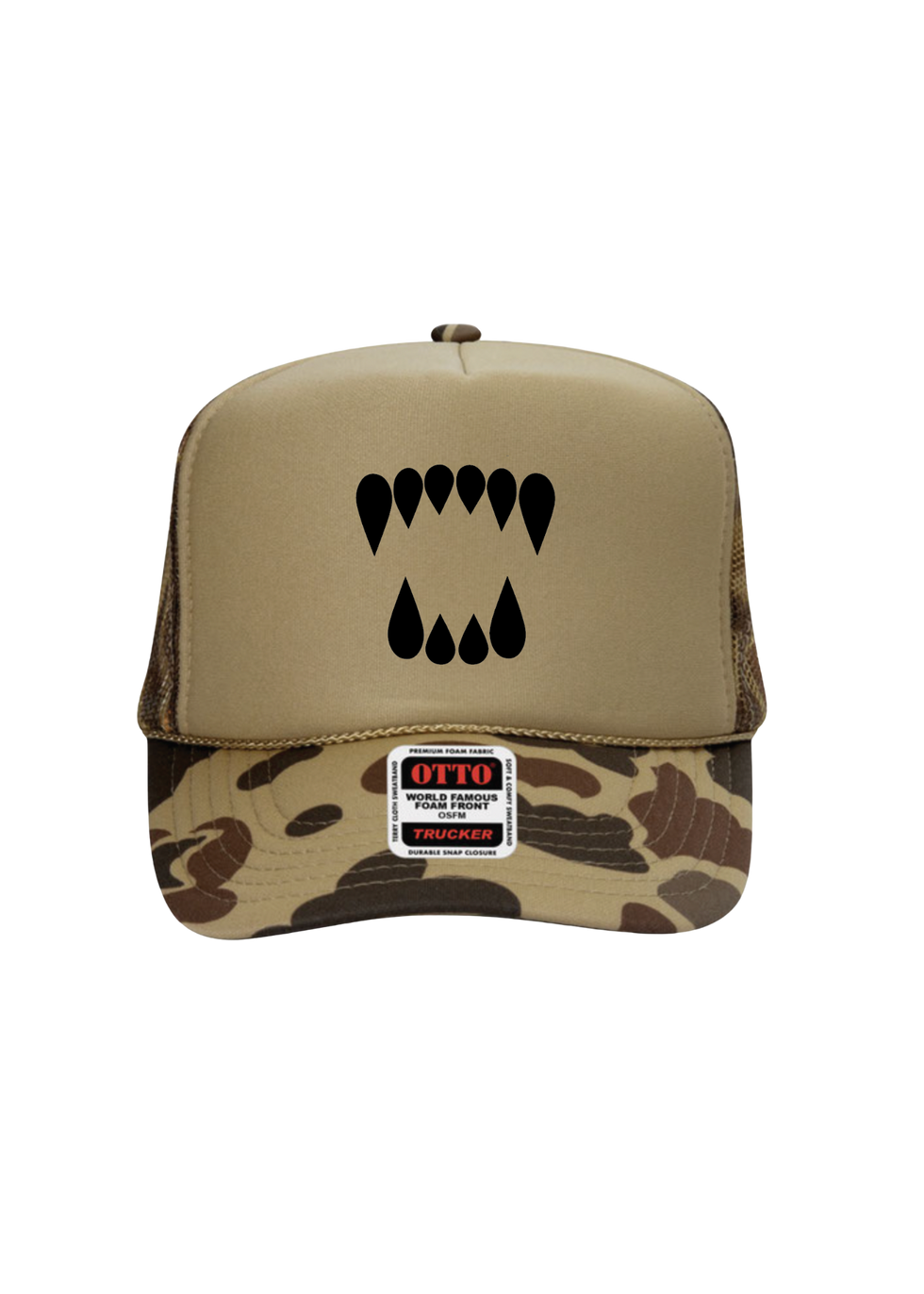 Blak Bear Teeth Trucker Hat-Jungle