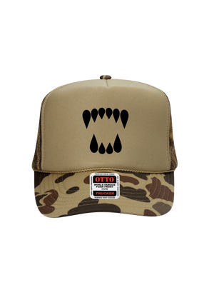 Blak Bear Teeth Trucker Hat-Jungle