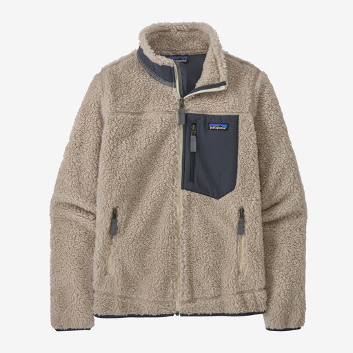 ジャケット Classic Retro X Jacket Natural with Smolder Blue Patagonia Classic Retro-X Jacket-Natural w/Smolder Blue