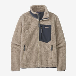 Patagonia W's Classic Retro-X Jacket-Natural w/Smolder Blue