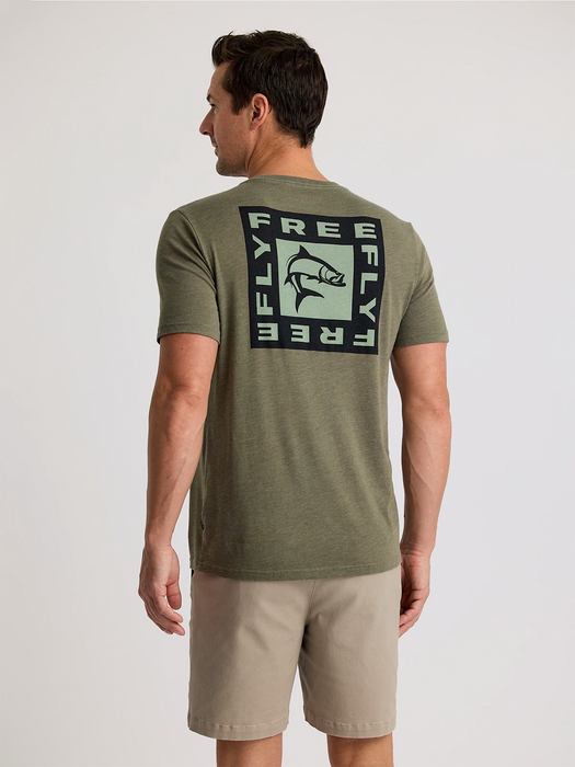Free Fly Sabalo Tee-Heather Fatigue
