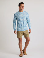 Free Fly Bamboo Lightweight Sun Shirt-Seasmoke Camo Surf Blue