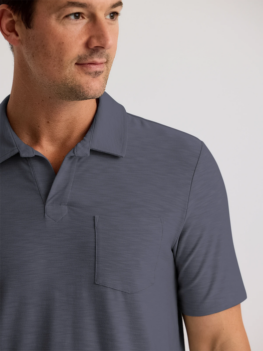 Free Fly Bamboo Slub Polo II Shirt-Storm Cloud