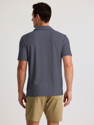 Free Fly Bamboo Slub Polo II Shirt-Storm Cloud
