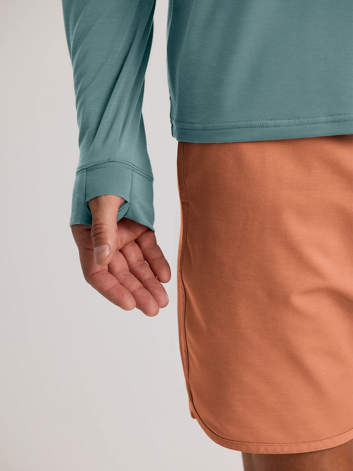 Free Fly Elevate Lightweight Hooded L/S Shirt-Stormy Sea