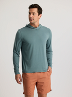 Free Fly Elevate Lightweight Hooded L/S Shirt-Stormy Sea
