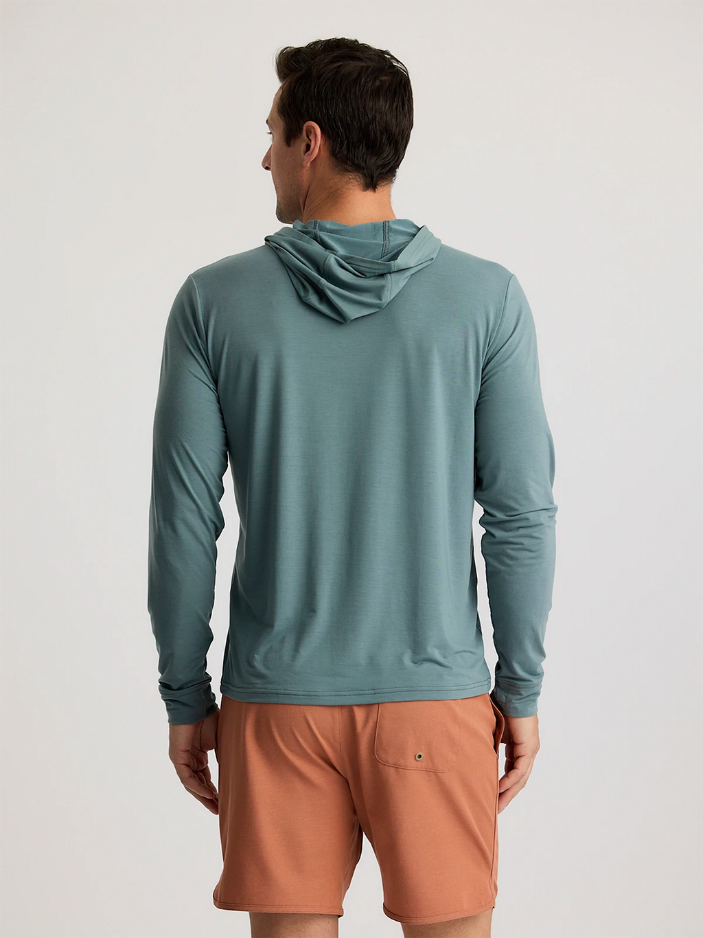 Free Fly Elevate Lightweight Hooded L/S Shirt-Stormy Sea