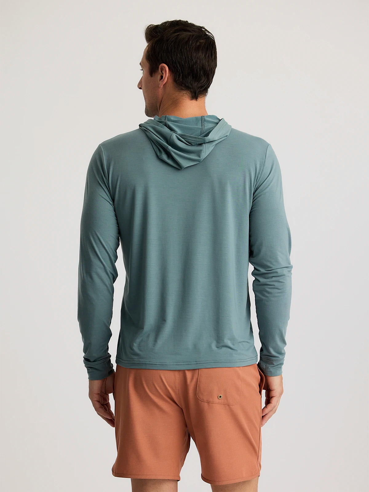Free Fly Elevate Lightweight Hooded L/S Shirt-Stormy Sea