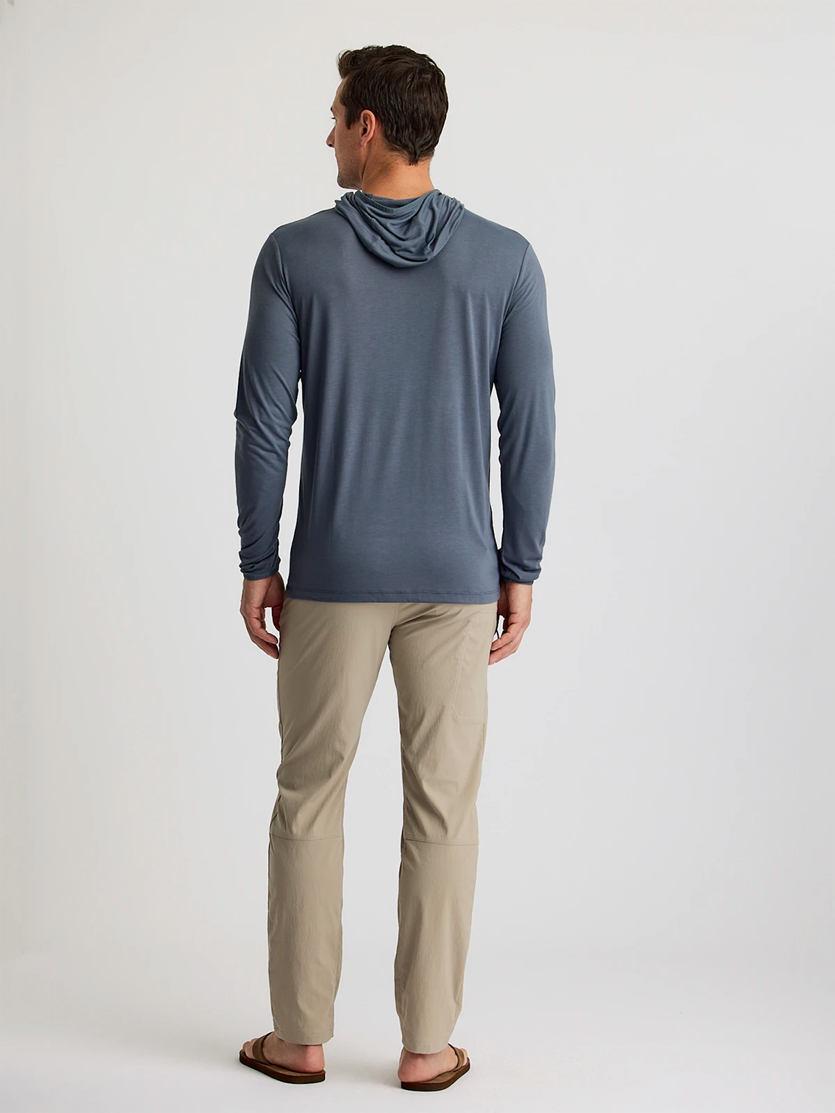 Free Fly Bamboo Lightweight Hooded Sun Shirt-Storm Cloud