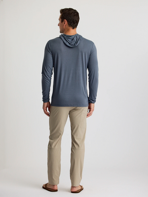 Free Fly Bamboo Lightweight Hooded L/S Shirt-Storm Cloud