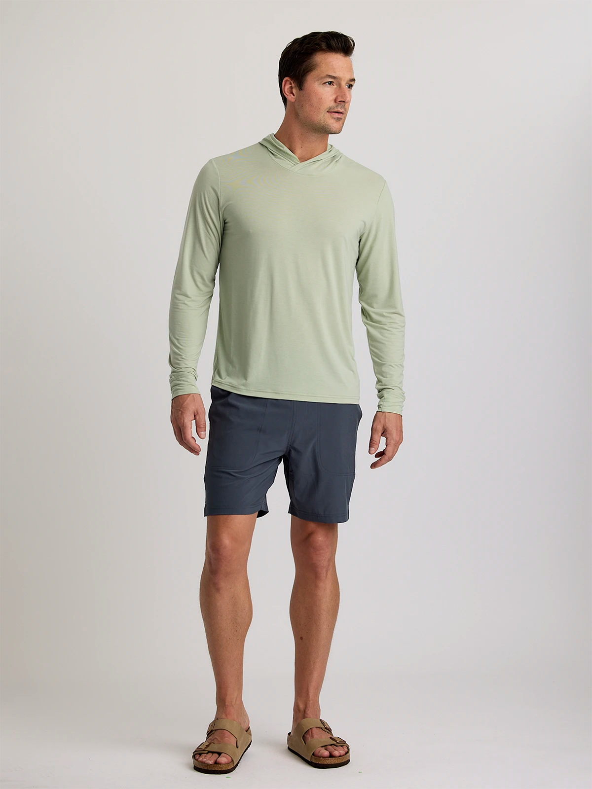 Free Fly Elevate Lightweight Hooded L/S Shirt-Desert Sage