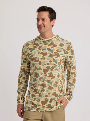 Free Fly Bamboo Lightweight Hooded L/S Shirt-Vintage Camo