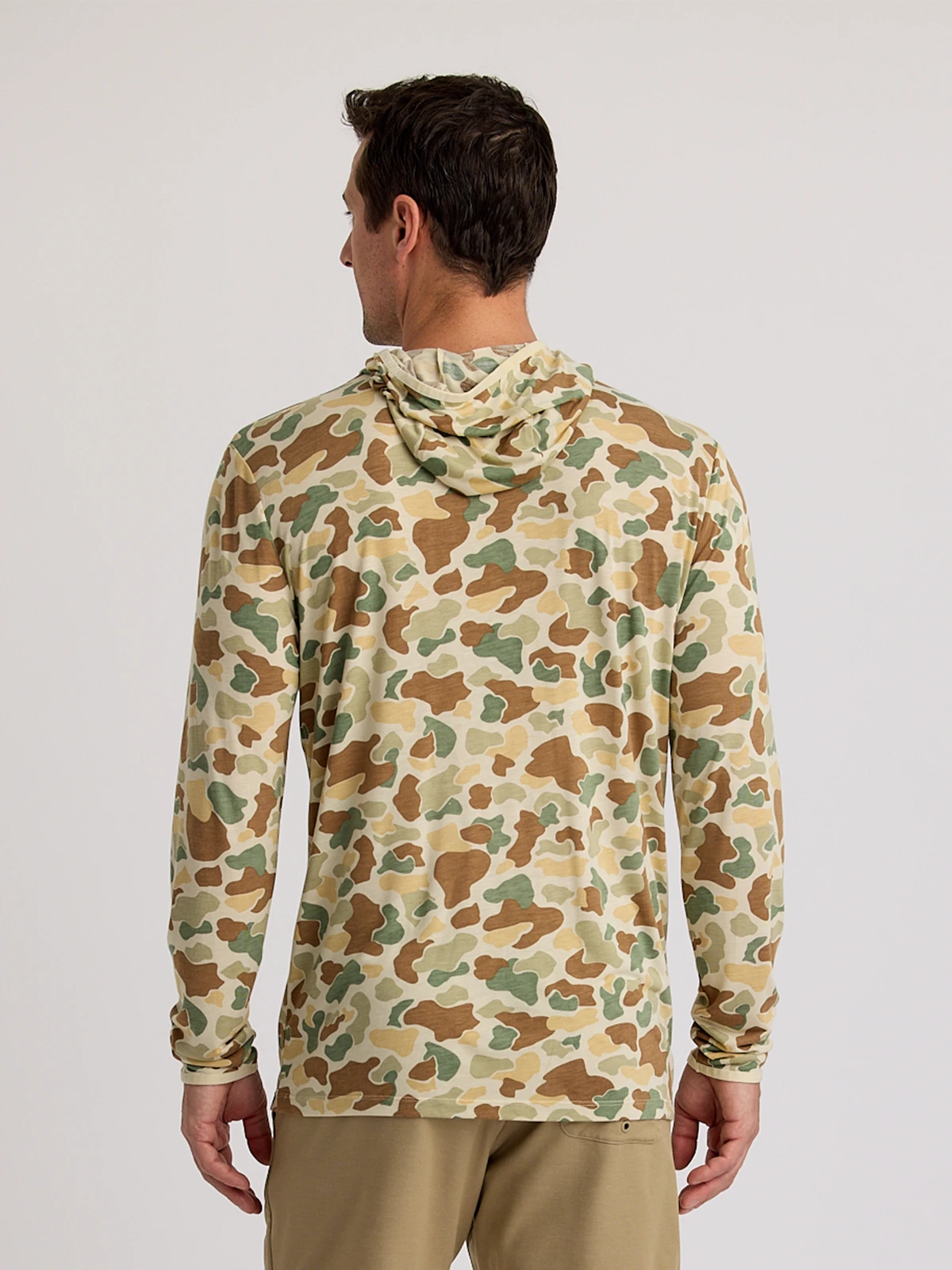 Free Fly Bamboo Lightweight Hooded Sun Shirt-Vintage Camo