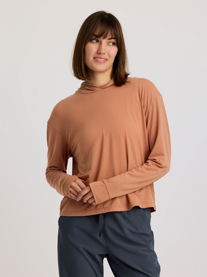 Free Fly Elevate Lightweight Hooded Sun Shirt-Canyon Clay