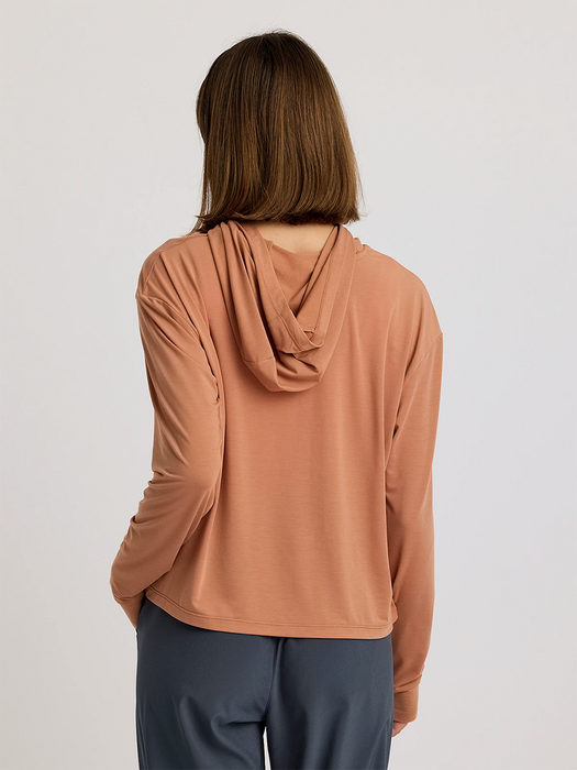 Free Fly Elevate Lightweight Hooded Sun Shirt-Canyon Clay