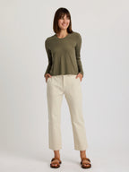 Free Fly Ribbed Bamboo L/S Shirt-Smokey Olive