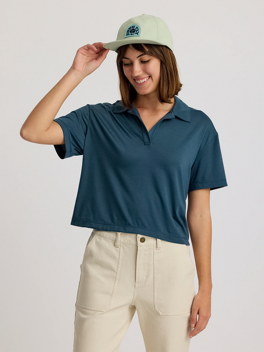 Free Fly Elevate Sport Polo Shirt-Storm Cloud
