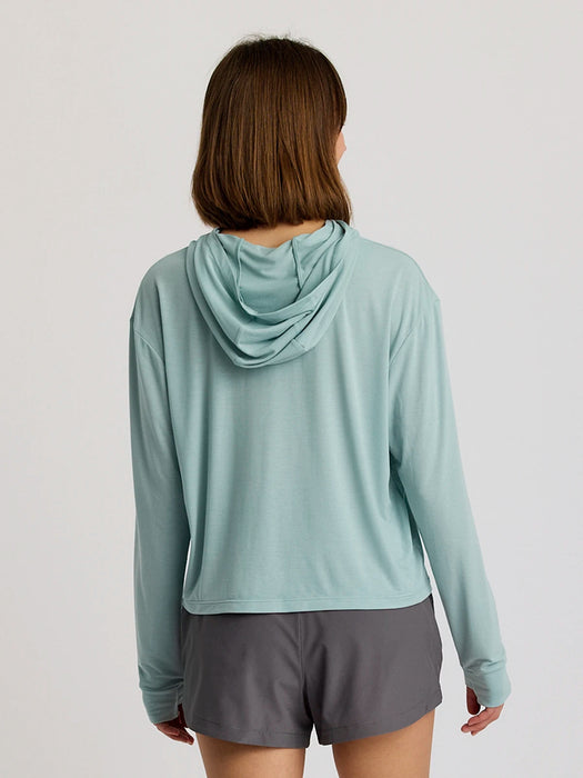 Free Fly Elevate Lightweight Hooded L/S Shirt-Ocean Mist