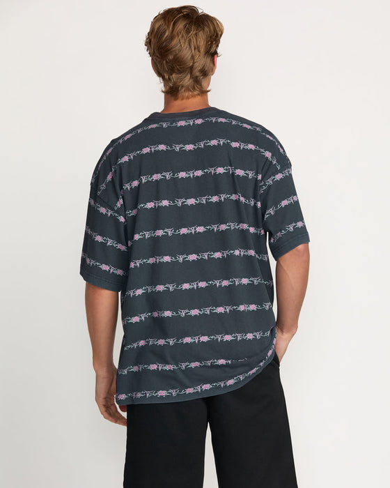Billabong Raging Bull Stripe Tee-Washed Black