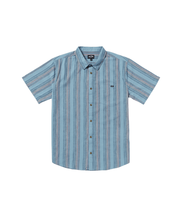 Billabong All Day Stripe S/S Shirt-Washed Blue