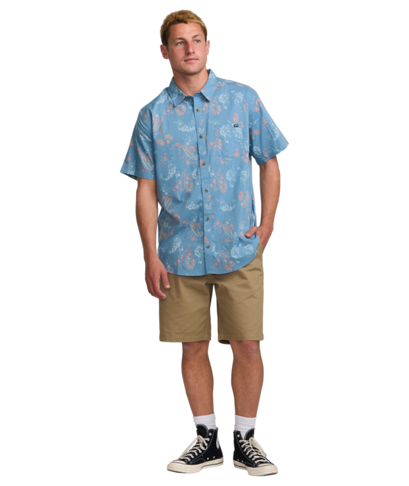 Billabong Sundays S/S Shirt-Washed Blue