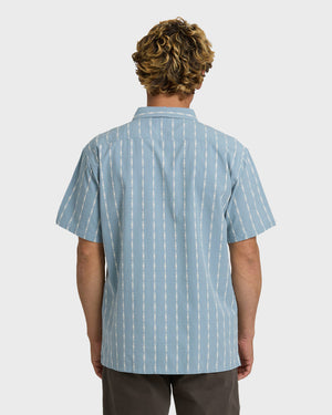 Billabong Sundays Jacquard S/S Shirt-Blue Fog