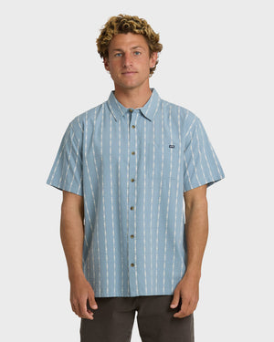 Billabong Sundays Jacquard S/S Shirt-Blue Fog