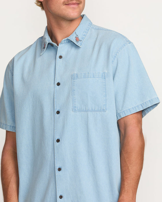 Billabong Occy S/S Shirt-Cloud Blue