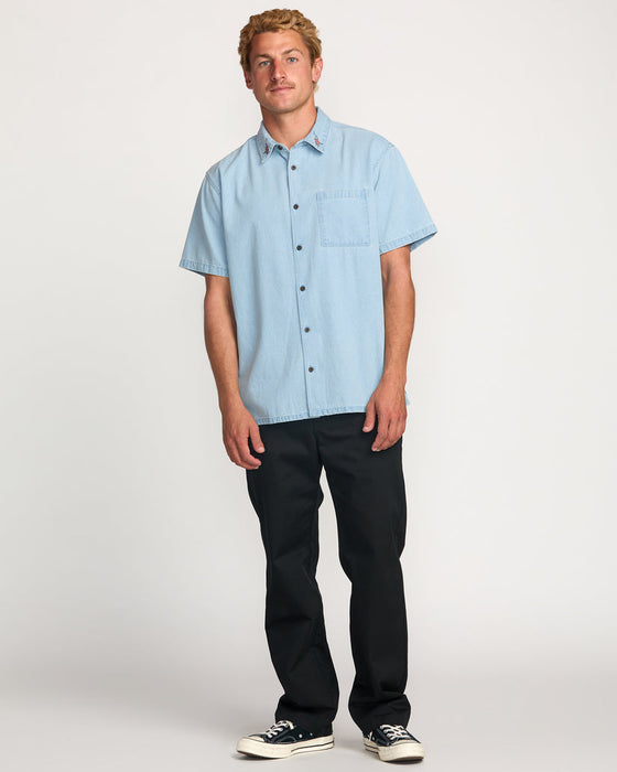 Billabong Occy S/S Shirt-Cloud Blue