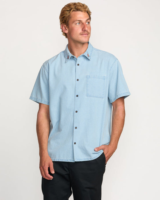 Billabong Occy S/S Shirt-Cloud Blue