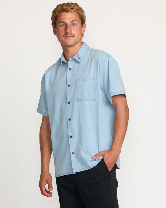 Billabong Occy S/S Shirt-Cloud Blue
