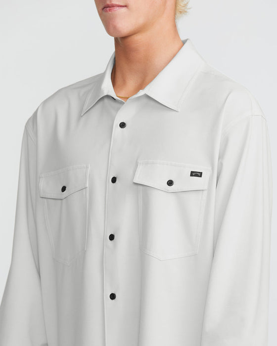 Billabong Surftrek Transit L/S Shirt-Fog