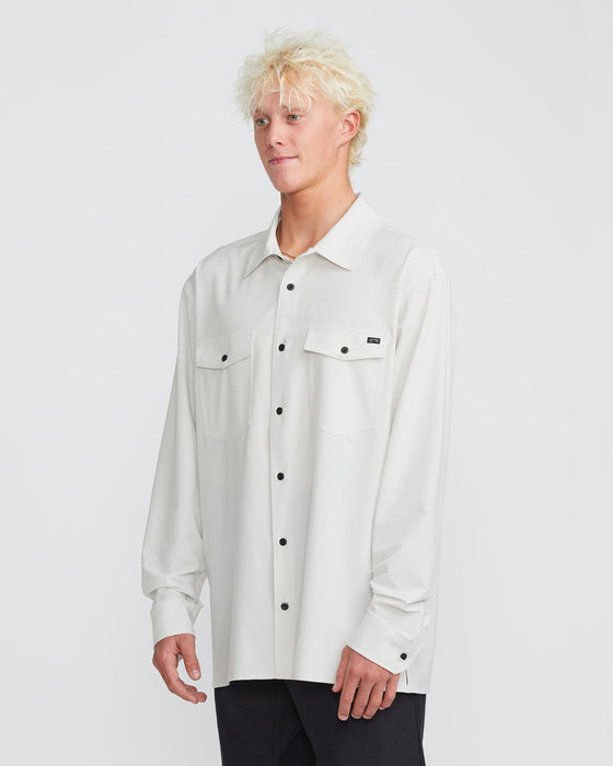 Billabong Surftrek Transit L/S Shirt-Fog